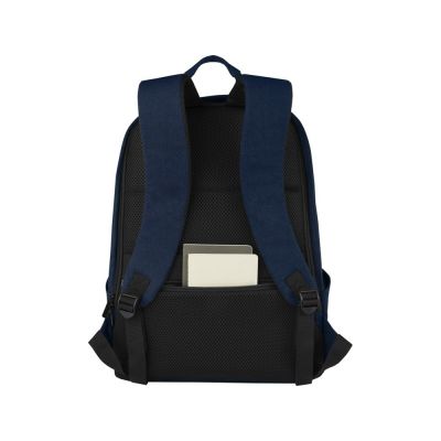 Рюкзак для ноутбука 15,6 дюймов с защитой от кражи Joey объемом 18 л из брезента, переработанного по стандарту GRS, темно-синий-5