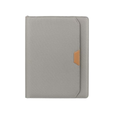 Портфолио А4 из RPET на молнии Harvey, 40 л FSC бумаги, серый-8