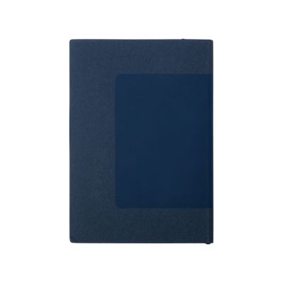 Бизнес блокнот Supreme с вставкой из софт-тача, гибкая обложка, 128 листов, синий-3