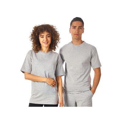 Футболка из френч терри Warsaw унисекс 220гр, серый меланж-0