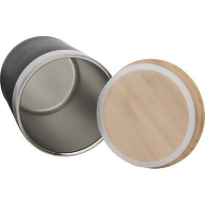 Lagan Кружка с медной вакуумной изоляцией объемом 300 мл и бамбуковой крышкой, черный-3