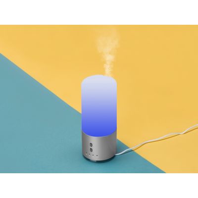 Увлажнитель воздуха с подсветкой Breathe, белый/серебристый-8