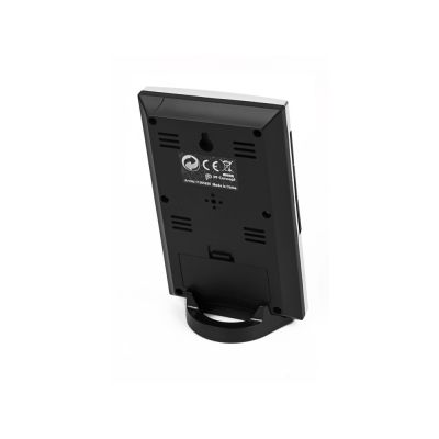 Настольная метеостанция Como с часами-будильником, серебристый/черный-2