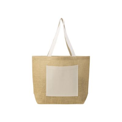 Сумка Jute джутовая с широким дном, натуральный-3