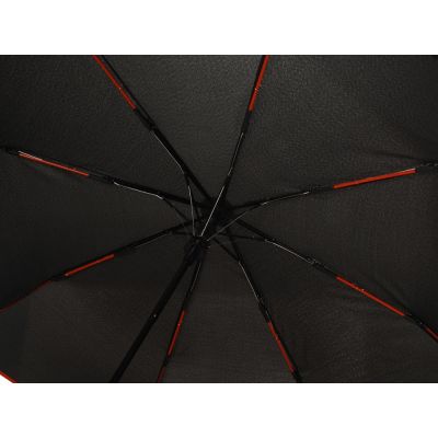Зонт-полуавтомат складной Motley с цветными спицами, черный/красный-6