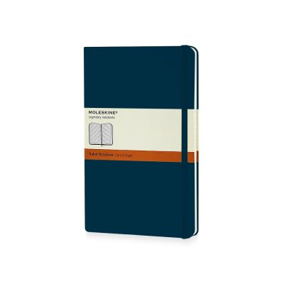 Записная книжка Moleskine Classic (в линейку) в твердой обложке, Large (13х21см), сапфир-0