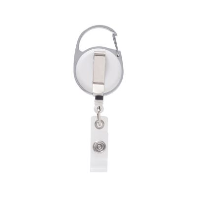 Бейдж с рулеткой-карабин Favor, синий-4