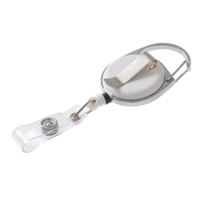 Бейдж с рулеткой-карабин Favor, синий-6