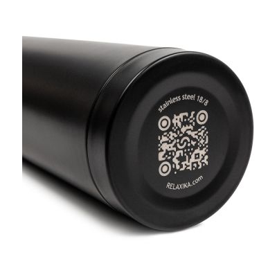 Термос Relaxika 101 (0,75 литра), черный (без лого)-9
