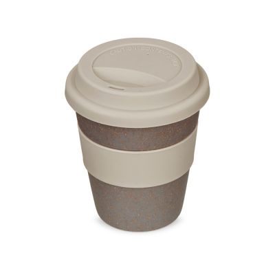 Стакан с силиконовой крышкой Cafe, beige-0