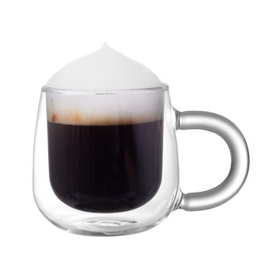 Кружка с двойными стенками с широкой ручкой и градиентным покрытием Fog, черный-4