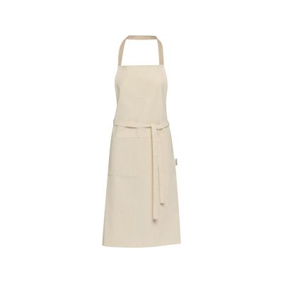 Nia фартук из переработанного хлопка плотностью 200 г/м² - бежевый овсяный-0