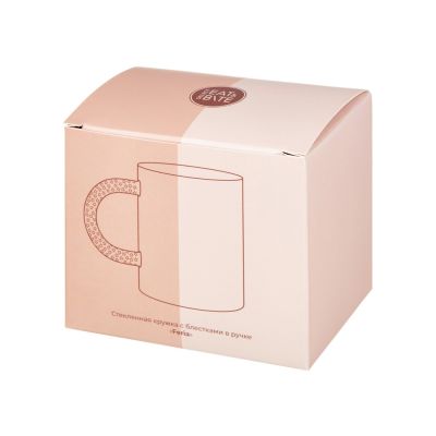 Стеклянная кружка с блестками в ручке Feria-6