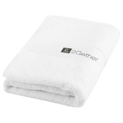 Хлопковое полотенце для ванной Charlotte 50x100 см с плотностью 450 г/м2, белый-3