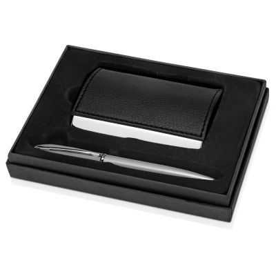 Набор Партнер: визитница, ручка шариковая, черный-1