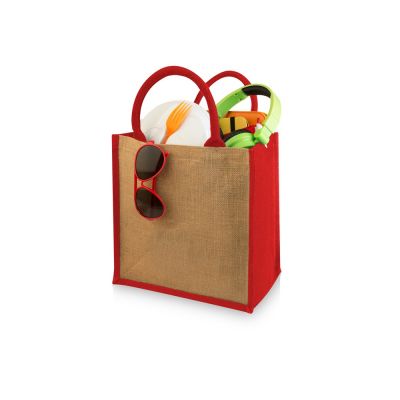 Сумка подарочная Chennai, натуральный/красный-1