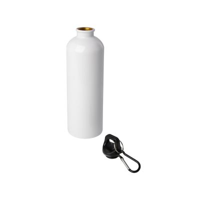 Одностенная бутылка для воды с карабином Oregon, изготовленная из нержавеющей стали, сертифицированной по стандарту RCS, объемом 750 мл - Белый-2
