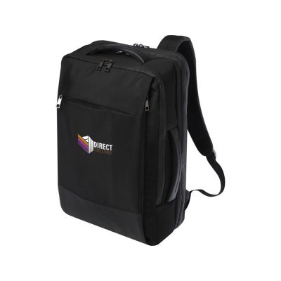 Expedition Pro расширяемый рюкзак для ноутбука из переработанных материалов по стандарту GRS,17 дюймов, объемом 35 л - сплошной черный-8