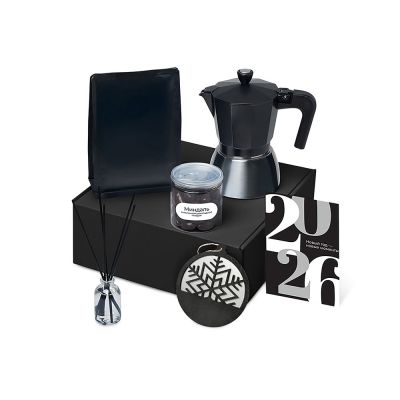 Подарочный набор с гейзерной кофеваркой, кофе и диффузором-1