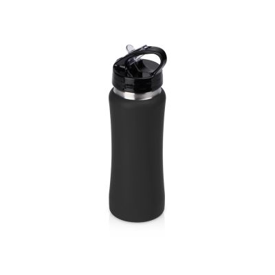 Бутылка для воды Bottle C1, сталь, soft touch, 600 мл, черный-0