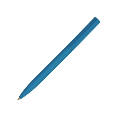 Шариковая металлическая ручка Minimalist софт-тач, морская волна-0