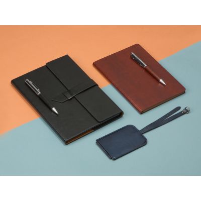 Блокнот А5 Fabrizio, 80 листов, цветной срез, коричневый-4