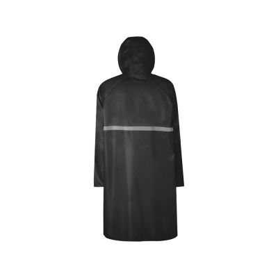 Длинный дождевик Lanai из полиэстера со светоотражающей тесьмой, черный-3