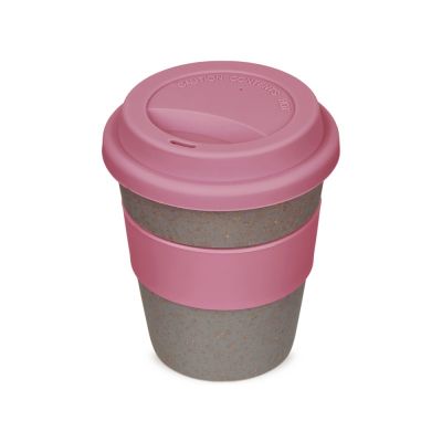 Стакан с силиконовой крышкой Cafe, dust pink-0