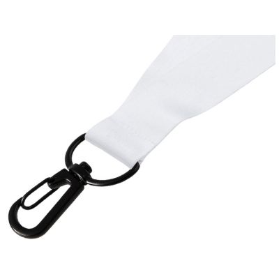 Ланъярд 2 см под сублимацию с карабином и замком обрыва, черный-3