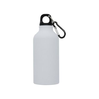 Матовая спортивная бутылка Oregon с карабином и объемом 400 мл, белый (Р)-1