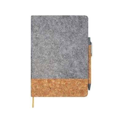 Veronica блокнот формата A5 в твердой обложке - Серый / Натуральный-1