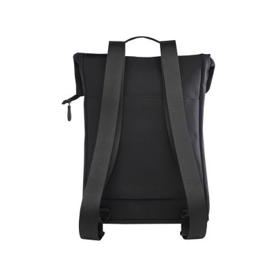 Рюкзак для ноутбука 15,6 Turner объемом 12 л со сворачивающимся верхом, изготовленный из переработанных материалов по стандарту GRS - сплошной черный-2