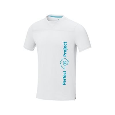 Borax Мужская футболка с короткими рукавами из переработанного полиэстера, сертифицированного согласно GRS - Белый-5