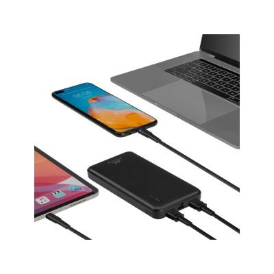 RIVACASE VA2532 (10000 мАч) QC/PD 20W внешний аккумулятор с дисплеем, черный 12/48-13