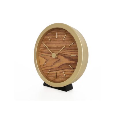 Часы настенные Gracie XS, натуральные с золотистым-6