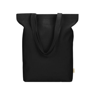 Сумка Fixy из переработанного хлопка с фиксирующей эластичной лентой, черный-1