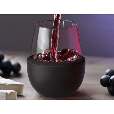 Тумблер для вина WINE KUZIE, черный-8