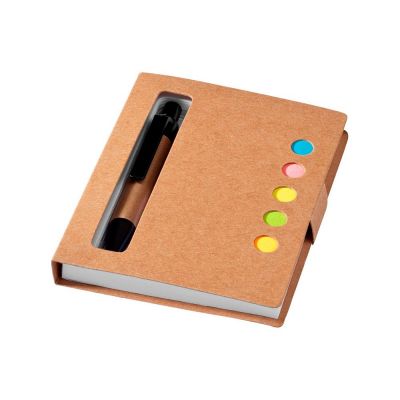 Набор стикеров Expose с ручкой и блокнотом А7, натуральный-0