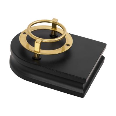 Часы Магистр с цепочкой на деревянной подставке, золотистый/черный (без шильда)-1