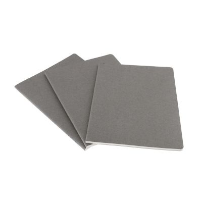 Записная книжка Moleskine Cahier (нелинованный, 3 шт.), ХLarge (19х25см), серый-1