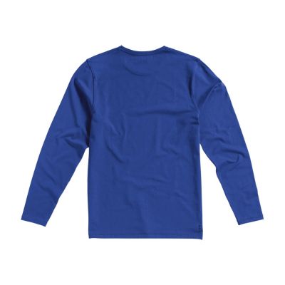 Ponoka мужская футболка из органического хлопка, длинный рукав, синий-6