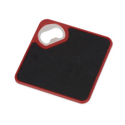 Подставка для кружки с открывалкой Liso, черный/красный-2