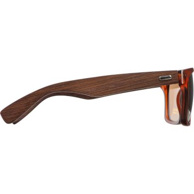Очки из бамбука с зеркальными линзами Rockwood mirror, коричневый-2