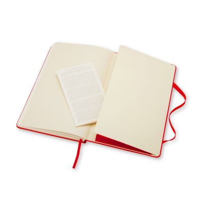 Записная книжка Moleskine Classic (нелинованный) в твердой обложке, Large (13х21см), красный-3