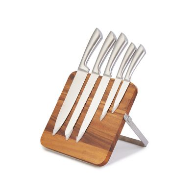 Набор ножей на магнитной подставке Терон-2