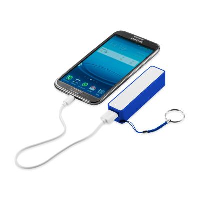 Портативное зарядное устройство Jive, ярко-синий/белый-2