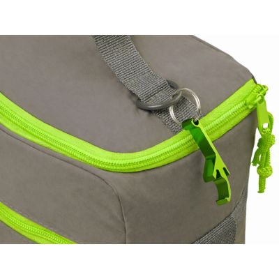 Изотермическая сумка-холодильник Neo Classic c контрастной молнией, серый/зеленое яблоко-8