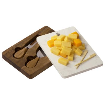 Набор ножей для сыра Fontina, акация и искусственный мрамор-1