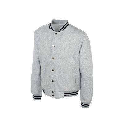 Бомбер Oxford, серый меланж, унисекс-6