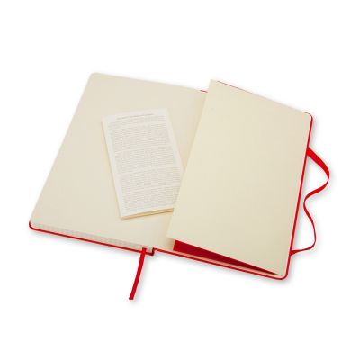 Записная книжка Moleskine Classic (в клетку) в твердой обложке, Large (13х21см), красный-3